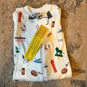 NWT Smaller Things Chicago Print 6-12 month pajamas
